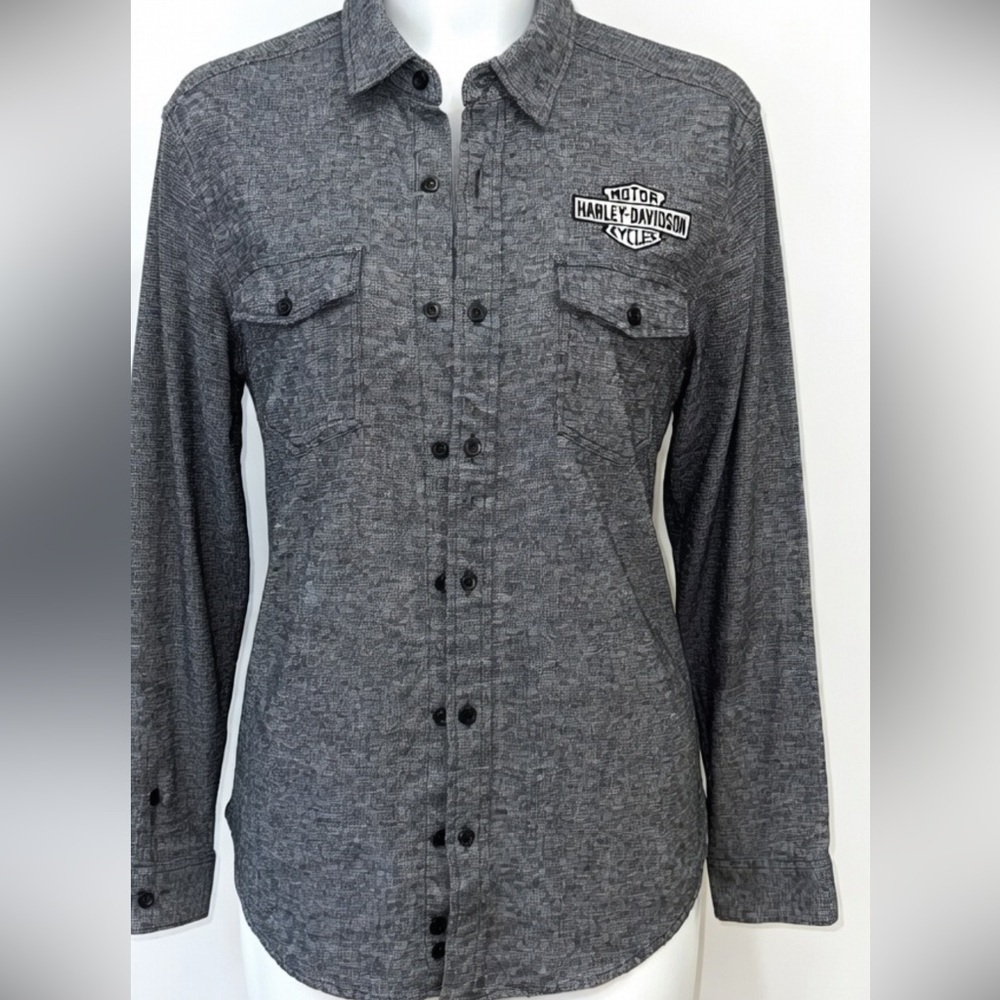 Harley-Davidson Charcoal Gray Shadow  Button-Up Shirt XL